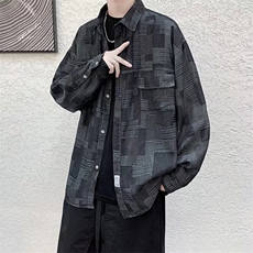 长袖衬衫男港风牛仔外套衬衫C06P48，男装衬衫，星座1116-2