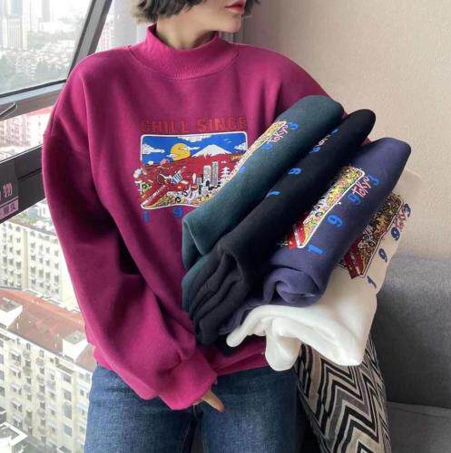 大猩猩飞机款圆领卫衣，女装卫衣/绒衫，简单小珍