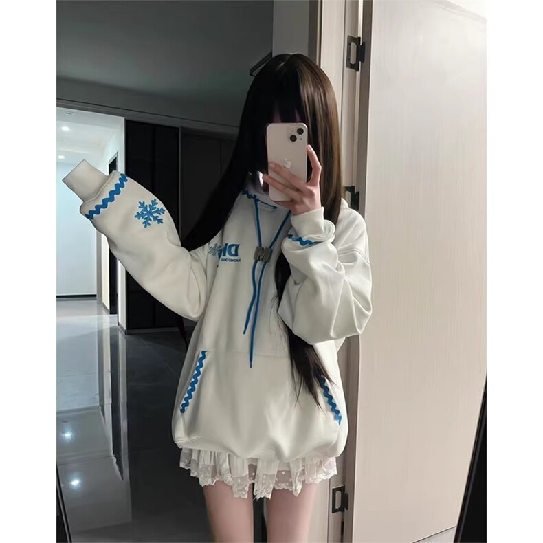 W11119-P60加绒65网图现货新款字母刺绣连帽卫衣加绒帽衫外套,女装短外套,星座1608