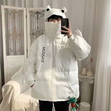 新款潮流棉袄韩版宽松加厚棉衣小青蛙棉服送青蛙W317-P80，男装棉衣，星座512-2