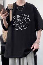 麂皮绒短袖t恤男大码半袖男JD82427-P25，男装T恤，电商A040