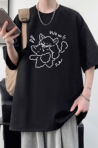 麂皮绒短袖t恤男大码半袖男 JD82427-P25图片