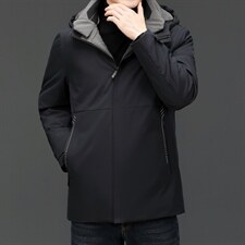 I7617冬季新款男士羽绒服可脱卸帽外套修身灰鸭绒P312,男装羽绒服,电商B360