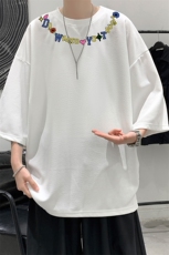 冰丝七分袖t恤男大码五分袖男短袖男中袖Q11381-P30，男装T恤，电商A040