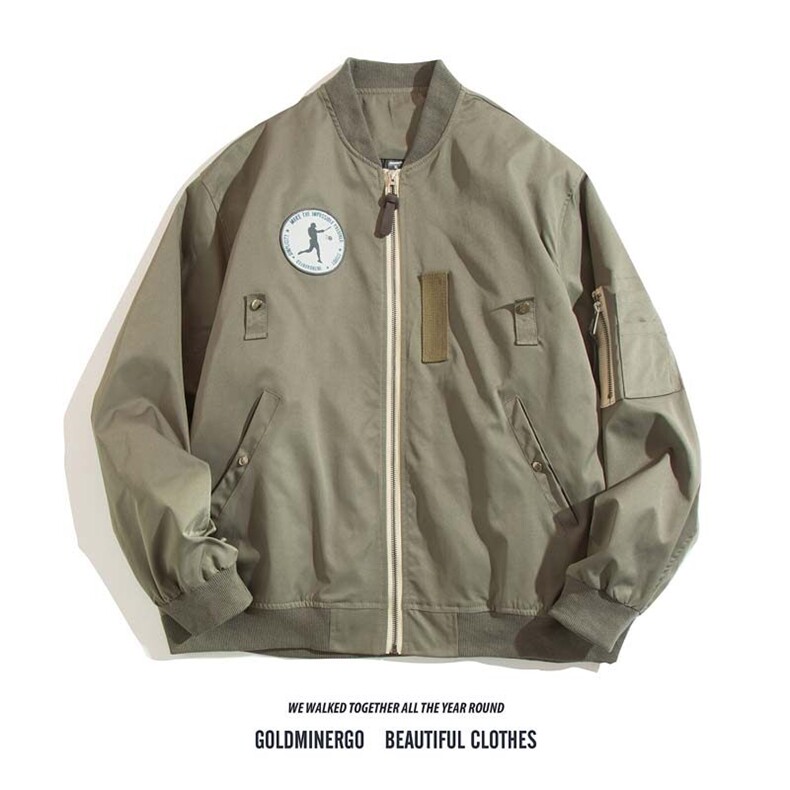 复古贴标棒球服春季休闲宽松情侣夹克外套P88控118-XZ402-2JK6603,男装夹克,星座402-2
