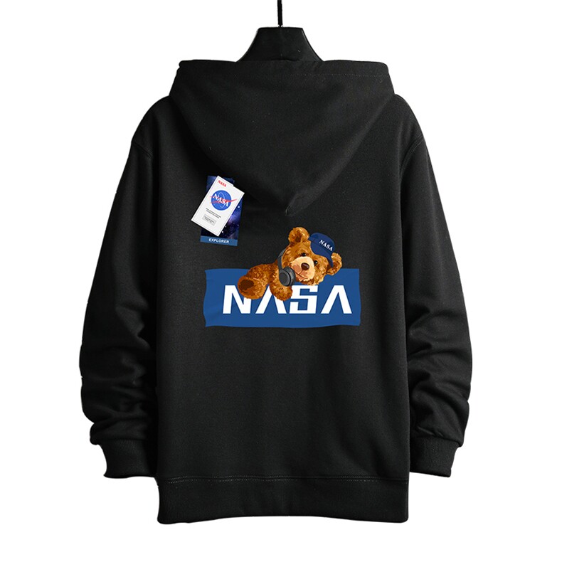 KS21247-P38NASA连帽开衫卫衣男运动外套大码班服网格,男装卫衣,电商A040A