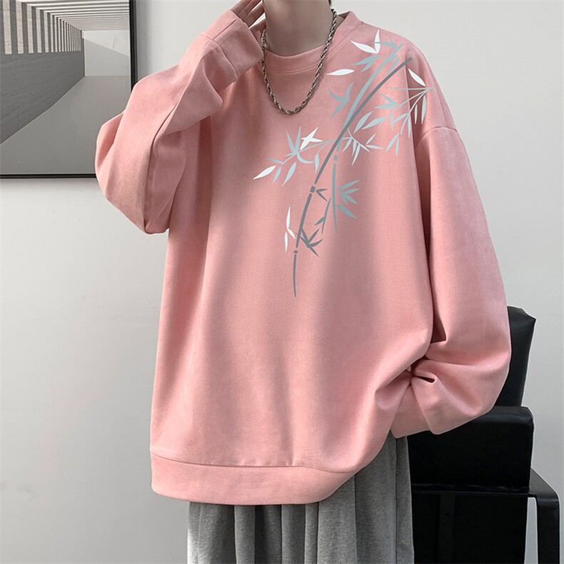 麂皮绒卫衣男大码重磅长袖t恤男JW81393-P35,男装T恤,电商A040