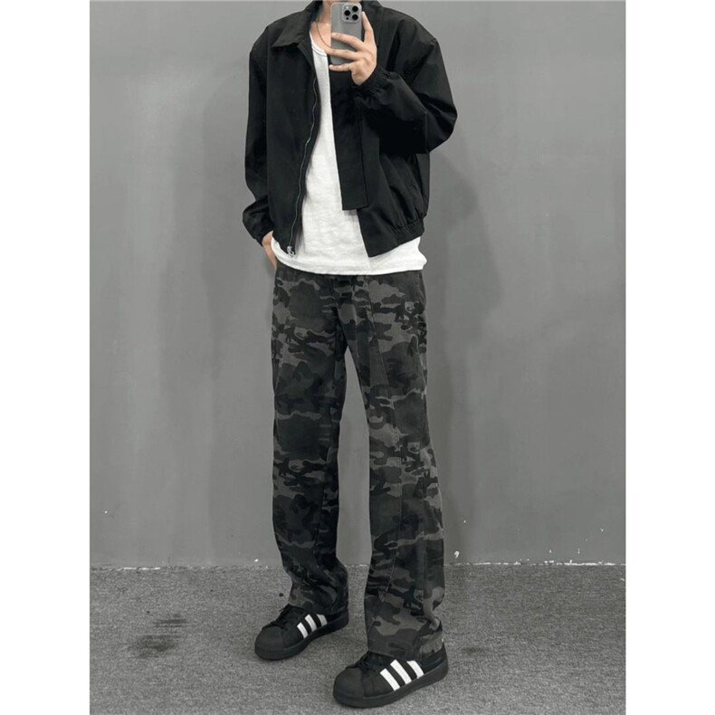 男直筒休闲加绒直筒迷彩裤NA671-P52,男装卫衣,星座208-5