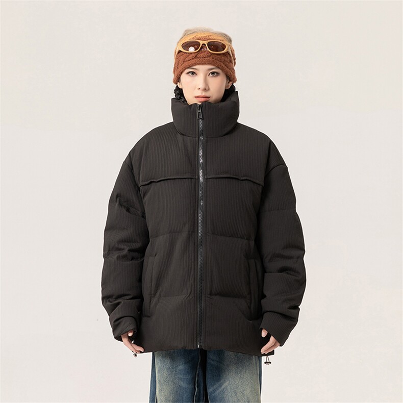 冬季新款钻石格潮流纯色立领加绒加厚羽绒服保暖外套ESY0211-P200,男装羽绒服,电商B306