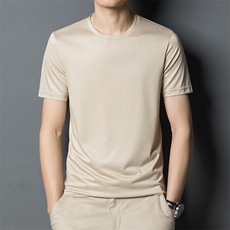 HXS611男式夏季新款短袖+亚麻T恤青年纯色透气潮流体恤P78，男装T恤，电商B360