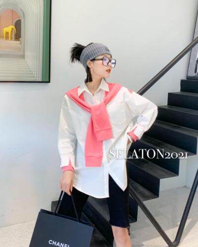 拼接衬衫，女装衬衫，雪蘭桐