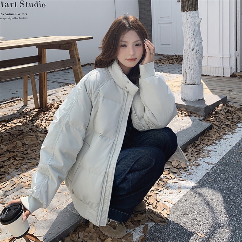 减龄高级感韩系百搭羽绒服2025新款冬季慵懒风时尚90白鸭绒面包服,女装羽绒服,2B188