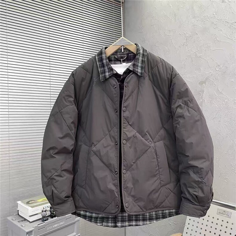 秋冬潮牌假两件轻薄款羽绒服男宽松休闲青年鸭绒外套Y06-P185,男装羽绒服,星座703-1