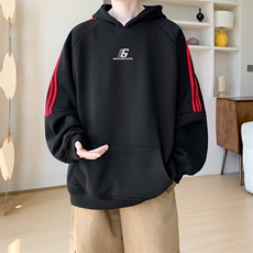 华棉春秋内景简约休闲宽松连帽卫衣男潮流外套WY00677/P45加绒P50，女装短外套，电商B316