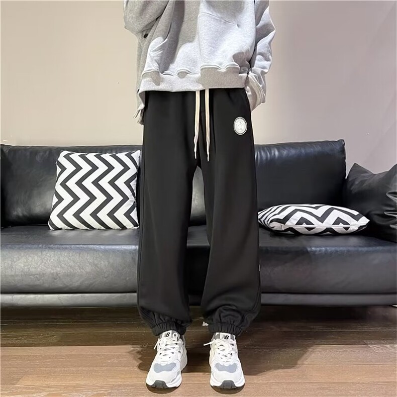 春秋季休闲裤卫裤冬季休闲卫裤纯色宽松男女同款束脚现货K35,男装休闲裤,星座310B-1