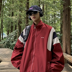 A846-P48秋季新款立领夹克上衣男款气质高级感拼接冲锋衣外套，男装夹克，星座512-6