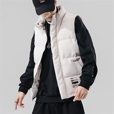 2021秋冬新日系大码男无影墙休闲保暖外套贴标加厚马甲M726-P50，男装背心/马甲，电商A001