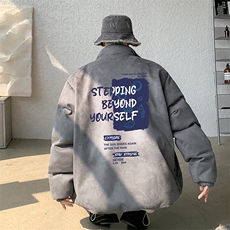 麂皮绒棉衣男大码立领棉袄子男羽绒棉服JM87345-P110，男装棉衣，电商A040