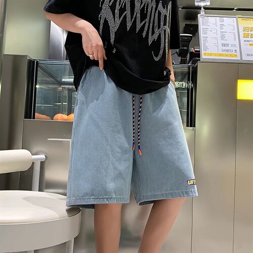 夏季薄款5分短裤男潮牌嘻哈宽松ins个性潮D1001P32，男装休闲裤，星座1116-2
