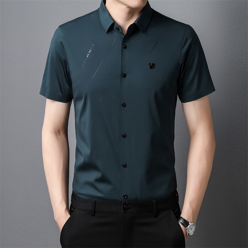H8157钱塘2020-3夏季精品主推男士短袖无痕商务衬衫短袖P64,男装衬衫,钱塘207-3