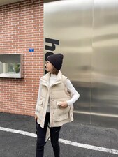 2021新款马甲拼接空气层羽绒服，女装马甲，优彩