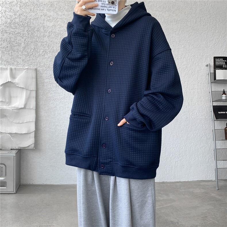 M~8XL开衫夹克/连帽卫衣大码连帽重磅秋冬加厚休闲外套KS2102P80,男装卫衣,电商B238