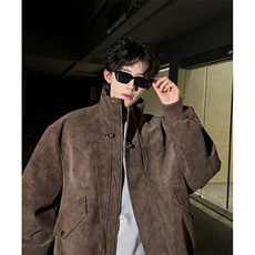 405A美式复古飞机扣设计皮衣短款棉服MY25812-特批100控178，男装皮衣，星座405A