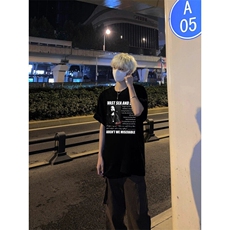 vintage复古潮重磅乐队短袖t恤潮牌宽松百搭体恤，男装T恤，星座310A-4