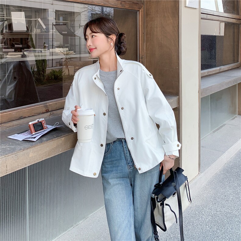 今年流行穿搭减龄外套女2026春季新款潮流时尚休闲短款风衣,女装风衣,2D036