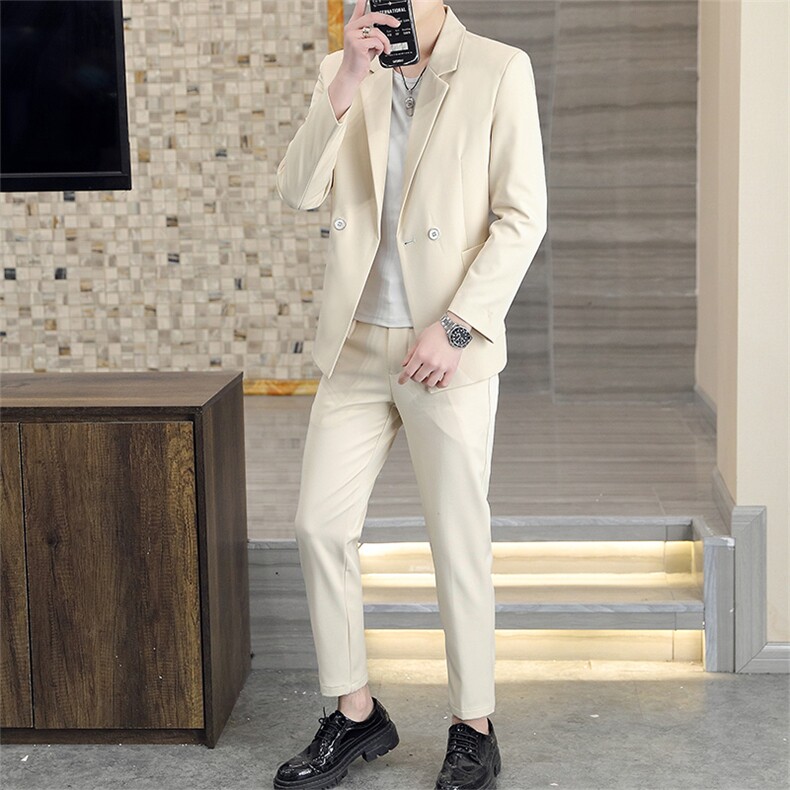 T2203-P1402025秋季时尚男士西装双排扣西服西裤两件套装,男装西服,星座507A（原星座306B-2）
