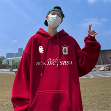 抖音得物供货可提供视频春装重磅美式宽松连帽卫衣DL2436，男装卫衣，电商A486-1