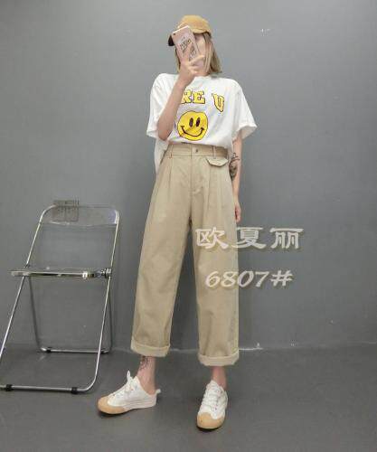 休闲直筒裤，女装，欧夏丽