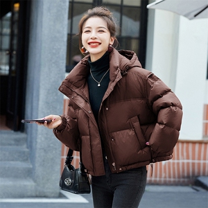 轻薄90%白鸭绒羽绒服女2024新款冬季保暖极简百搭连帽短款外套图片