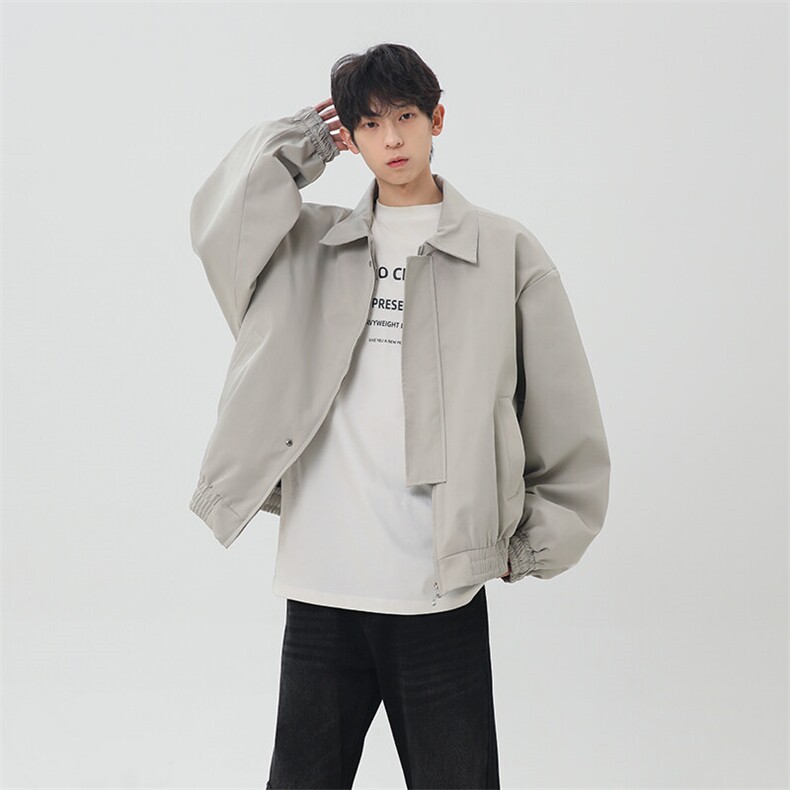 2025春美式时尚飞行夹克男设计感宽松痞帅外套25XJ55218特批55,男装夹克,电商A042