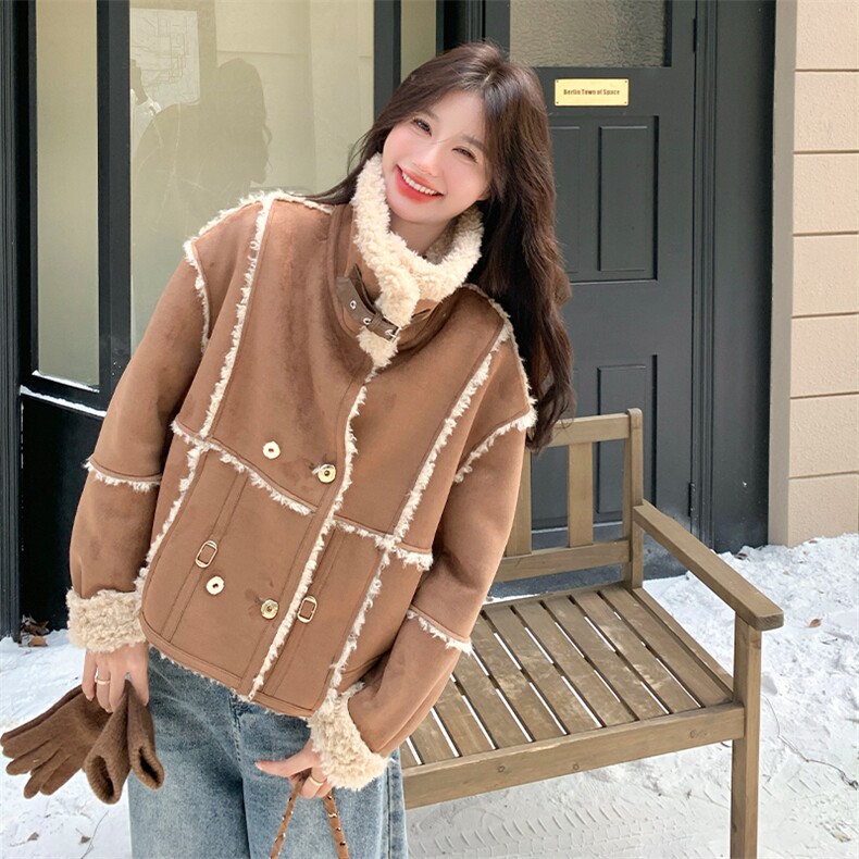 6903数据款大货已出现货皮毛一体外套P215K328,女装派克服,2D034