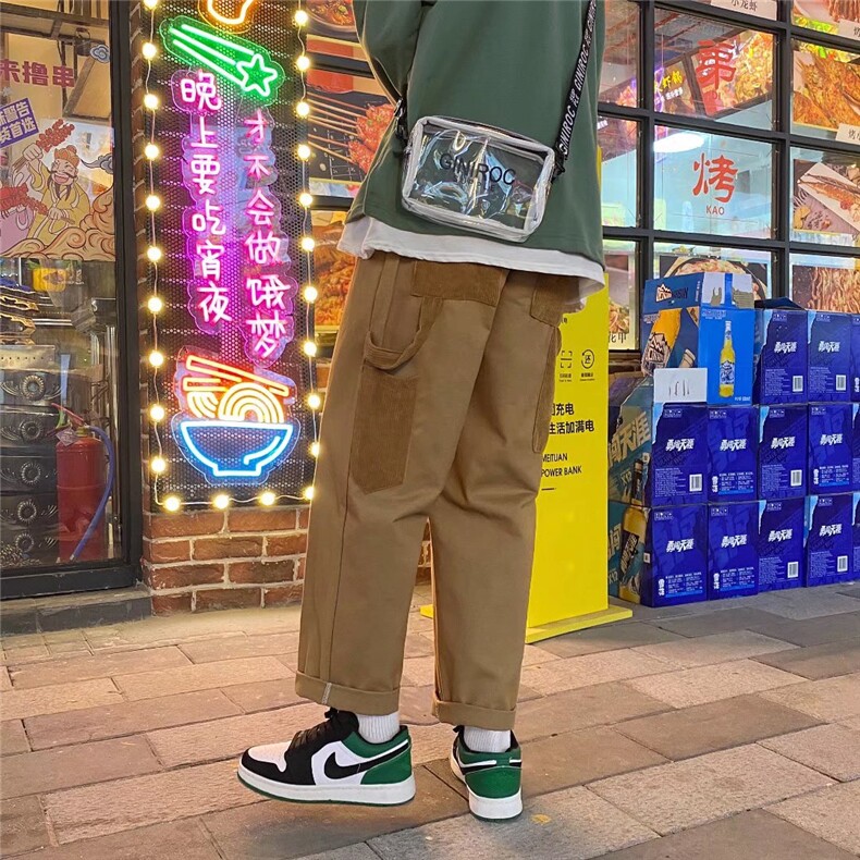 裤子男ins潮流九分工装裤港风休闲束脚裤K061P35,男装休闲裤,星座1116-2