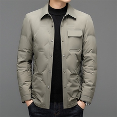 V3582钱塘2020-3冬季厚款商务休闲中年男士90鸭绒羽绒服P195，男装羽绒服，钱塘207-3