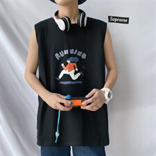 ！2023春夏新款男士百搭无袖T恤针织背心体恤学生坎肩X05P20，男装背心/马甲，电商B220