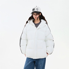 冬季潮流条纹五防立领加绒加厚棉衣情侣撞色棉服外套MY8899-p78，男装棉衣，星座610B-1