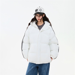 冬季潮流条纹五防立领加绒加厚棉衣情侣撞色棉服外套MY8899-p78图片