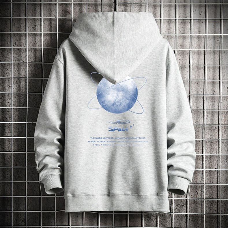KS21241-P38连帽开衫卫衣男运动外套大码班服网格,男装卫衣,电商A040A