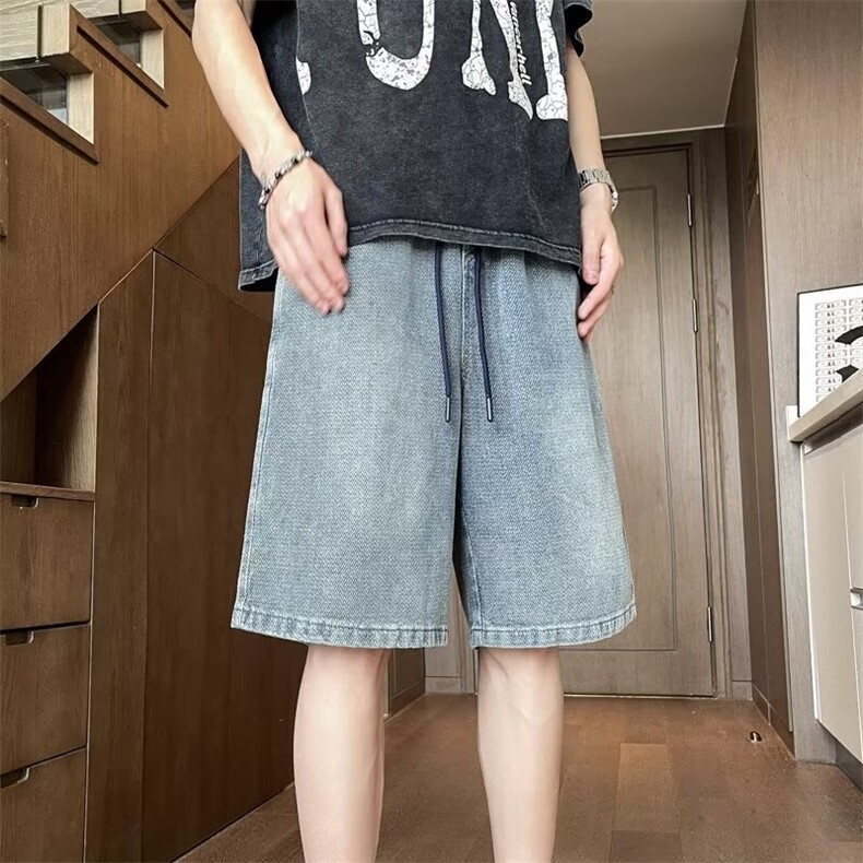 2024美式牛仔裤男款春季短裤潮ND225P42,男装牛仔裤,星座1116-2