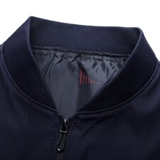 中年男印花立领夹克男2023春季新款时尚休闲上衣爸爸装外套图片