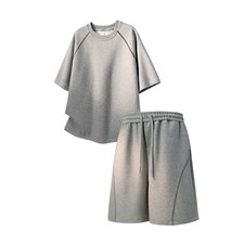 2026美式重磅冰感明线装饰春夏套装DK8001+DX2604特P58控118，男装休闲套装，电商B208