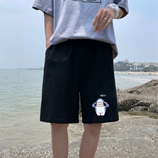 YD33167-P25港风潮牌亚麻短裤男大码棉麻五分裤男中裤沙滩裤，男装休闲裤，电商A040