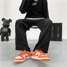 青年潮流日系宽松反光条男韩版ins百搭简约慵懒休闲裤K1396-P38，男装休闲裤，星座512-4