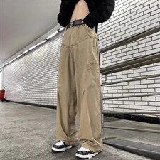 美式复古工装裤阔腿裤男潮牌痞帅休闲裤1001-1-XK05-P58，男装工装外套，星座1001-1