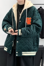 冬款港风加棉加厚保暖棉服假两件连帽外套男士8135-P140控价178，男装棉衣，电商A441-1