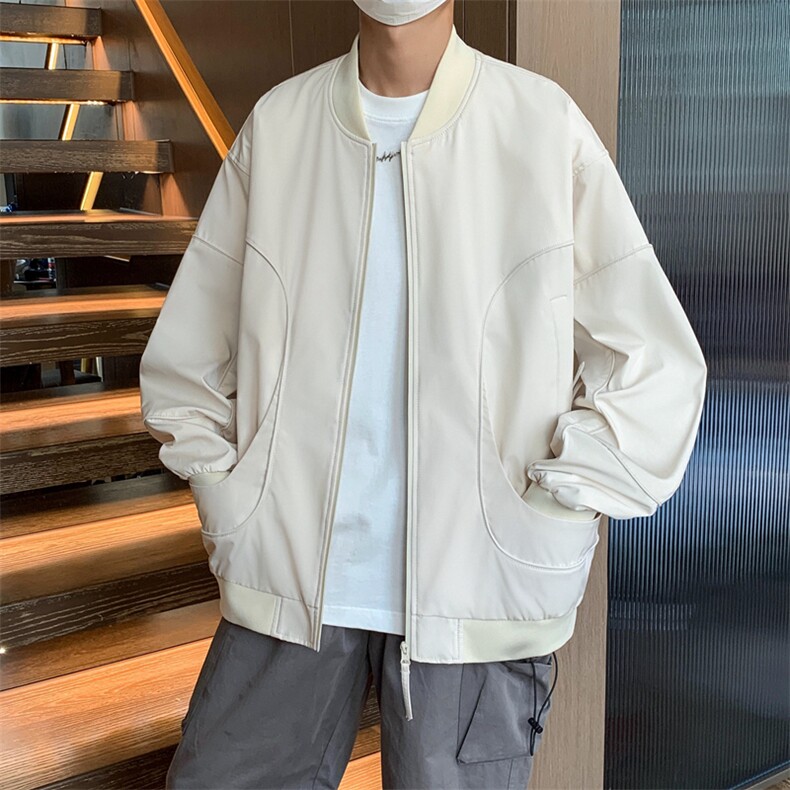 网红风大码防水棒球领冲锋衣个性设计光版二开jk1218特p73,男装夹克,星座309（原A406）