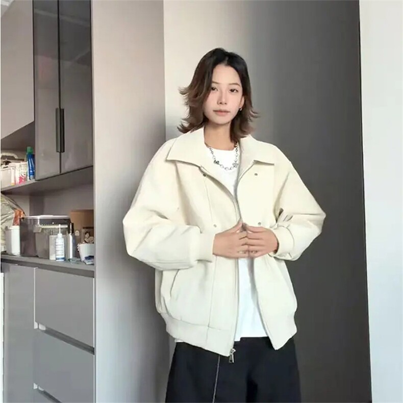 [网图]美式翻领皮衣男春季宽松夹克休闲外套 C61310-TP55不图片